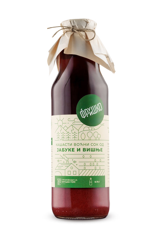 Кашасти воћни сок од јабуке и вишње